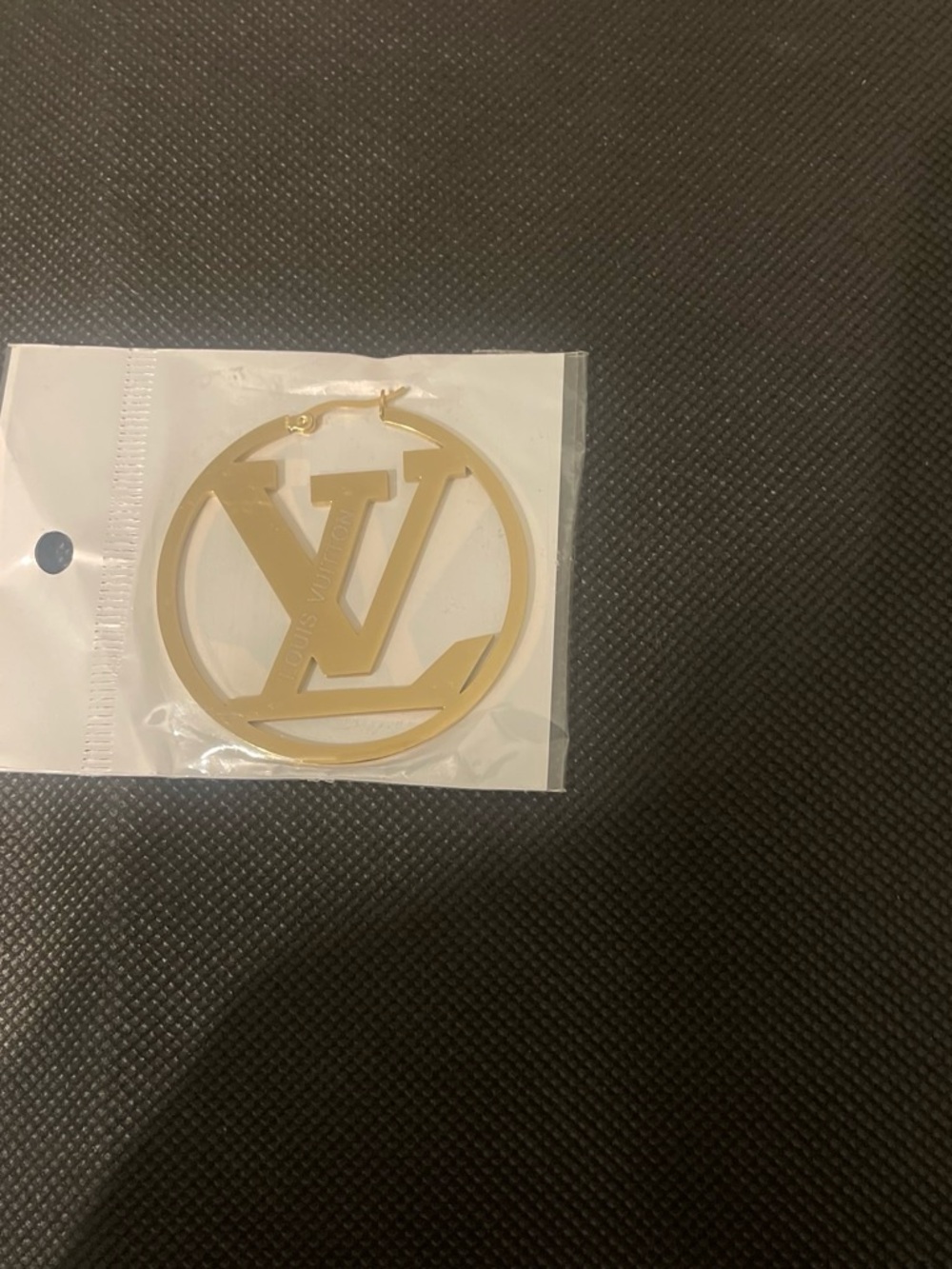 & Other Stories Gold-Tone Circle Logo Hoop Earrings new without tags or box